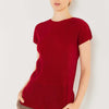 Rib Pleated Cap Sleeve Top - Maroon Red