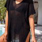 BELLA ROAD Slit V-Neck Short Sleeve Cover Up at Bella Road