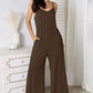 BASIC BAE Full Size Spaghetti Strap V-Neck Jumpsuit at Bella Road