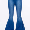 American Bazi High Waist Pull On Flare Jeans - Blue