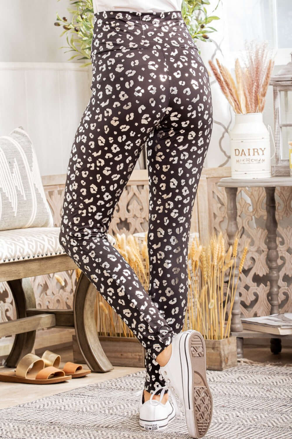 HEIMISH Full Size Leopard High Waist Leggings at Bella Road