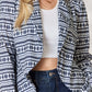 Open Front Printed Blazer