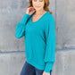 V-Neck Lantern Sleeve Top