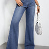 High Waist Bootcut Jeans with Pockets - Medium