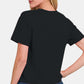 ZENANA Round Neck Short Sleeve Cropped T-Shirt at Bella Road