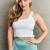 Bow Down Sleeveless Ruffle Crop Top - Ivory