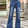 Bella Road High Rise Bootcut Jeans with Pockets - Dark Blue