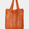 Pointelle Knit Crochet Tote Bag - Ru