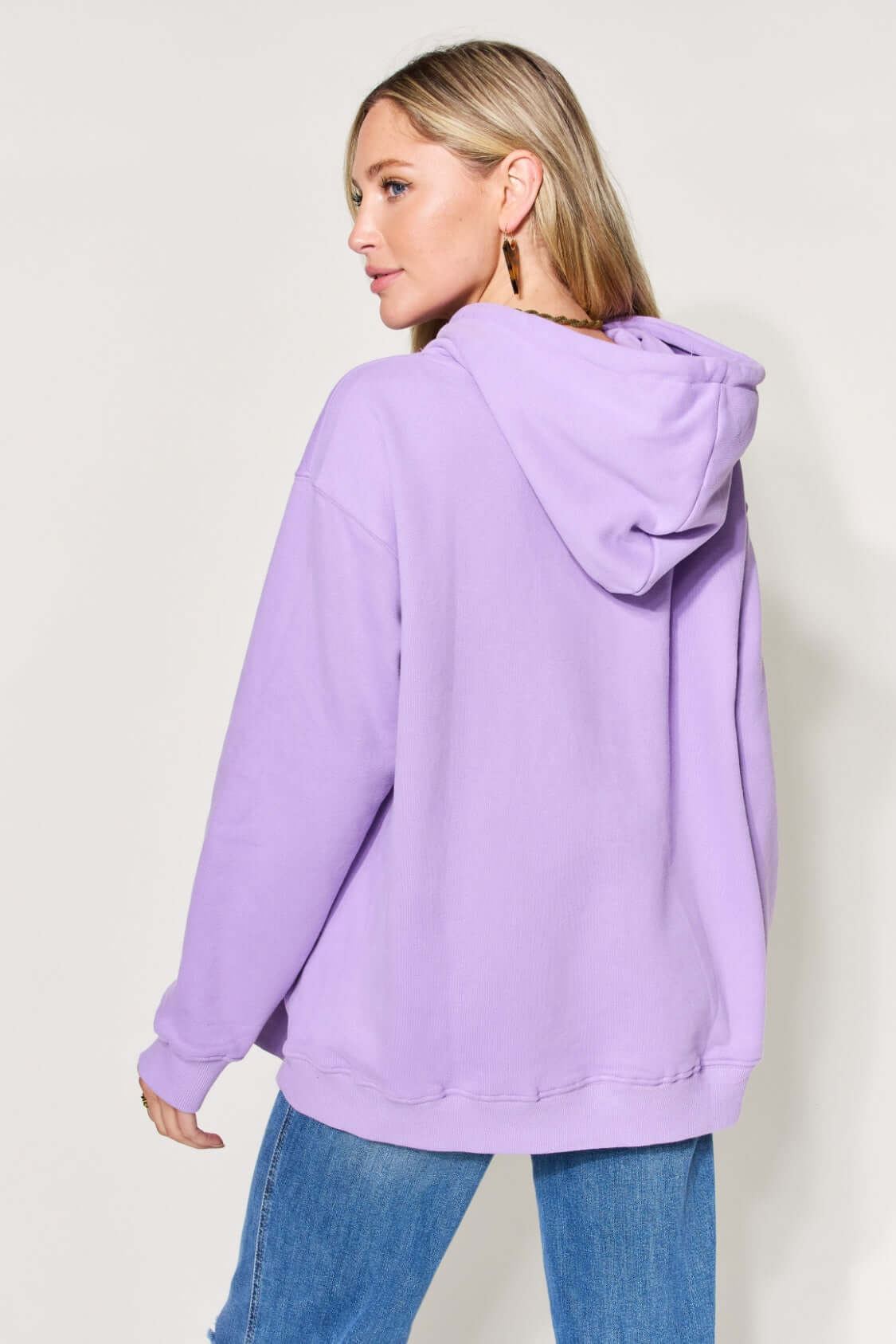 SIMPLY LOVE Full Size PARIS Long Sleeve Drawstring Hoodie at Bella Road