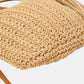 FAME Crochet Knit Convertible Tote Bag with Tassel at Bella Road