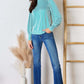 Ribbed Mock Neck Long Sleeve Top