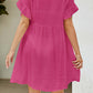 V-Neck Flounce Sleeve Cover-Up Dress