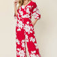 DOUBLE TAKE Full Size Printed Tie Back Wide Leg Jumpsuit at Bella Road