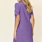 DOUBLE TAKE Full Size Texture Collared Neck Short Sleeve Dress at Bella Road