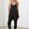 Waffle Knit Side Pocket Jumpsuit - Charcoal