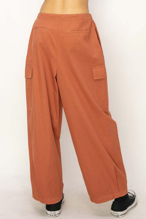 HYFVE Drawstring Cargo Wide Leg Pants at Bella Road