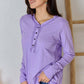 Exposed Seam Thumbhole Long Sleeve Top