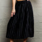 Accordion Pleated Flowy Midi Skirt