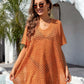 BELLA ROAD Openwork Slit Scoop Neck Cover Up at Bella Road