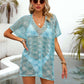 BELLA ROAD Openwork V-Neck Half Sleeve Cover Up at Bella Road