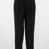 High-Waisted Pleated Pants - Black