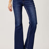 RISEN Full Size Low Rise Flare Jeans - Dark