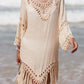 Cutout Fringe Scoop Neck Cover-Up