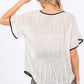 GEEGEE Contrast Trim Short Sleeve Knit Cover Up at Bella Road