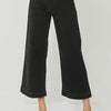 RISEN Full Size High Rise Wide Leg Ankle Jeans Plus Size - Black