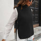 Ribbed Mock Neck Sleeveless Sweater Vest