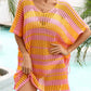 BELLA ROAD Tassel Openwork Striped V-Neck Cover Up at Bella Road