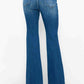 Back view of bytos High Rise Bootcut Jeans, featuring a flattering fit and stylish pockets. Perfect for boots or heels!