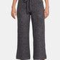 Zenana drawstring hacci cropped pants in charcoal gray, perfect for casual style with comfort and fashion.