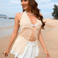 BELLA ROAD Tied Openwork Halter Neck Cover-Up at Bella Road