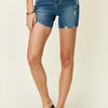 Judy Blue Tummy Control High Waist Denim Shorts | Full Size - Dark