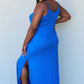 NINEXIS Good Energy Full Size Cami Side Slit Maxi Dress in Royal Blue at Bella Road