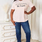 SIMPLY LOVE Slogan Graphic Cuffed T-Shirt at Bella Road