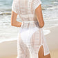 BELLA ROAD Openwork V-Neck Cap Sleeve Cover-Up at Bella Road