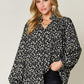 DOUBLE TAKE Full Size Leopard Long Sleeve Blouse at Bella Road