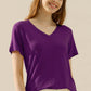 NINEXIS Full Size V-Neck Short Sleeve T-Shirt at Bella Road