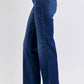 Side view of Judy Blue full-size tummy control straight jeans, showcasing a flattering fit and comfortable design.