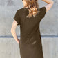 BASIC BAE Full Size Round Neck Short Sleeve Dress with Pockets at Bella Road