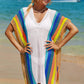 DOUBLE TAKE Openwork Striped Slit Knit Cover Up at Bella Road