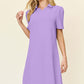 DOUBLE TAKE Full Size Texture Collared Neck Short Sleeve Dress at Bella Road