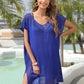 BELLA ROAD Slit Openwork V-Neck Cover-Up at Bella Road