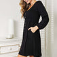 DOUBLE TAKE Scoop Neck Empire Waist Long Sleeve Magic Dress at Bella Road