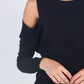 TASHA APPAREL Cold Shoulder Long Sleeve Knit Top at Bella Road