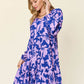 DOUBLE TAKE Full Size Printed Ruffle Hem Long Sleeve Dress at Bella Road