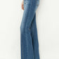 High rise front seam detailed flare jeans by Risen Jeans, showcasing a chic vintage flair perfect for a stylish wardrobe addition.