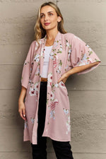 JUSTIN TAYLOR Aurora Rose Floral Kimono at Bella Road